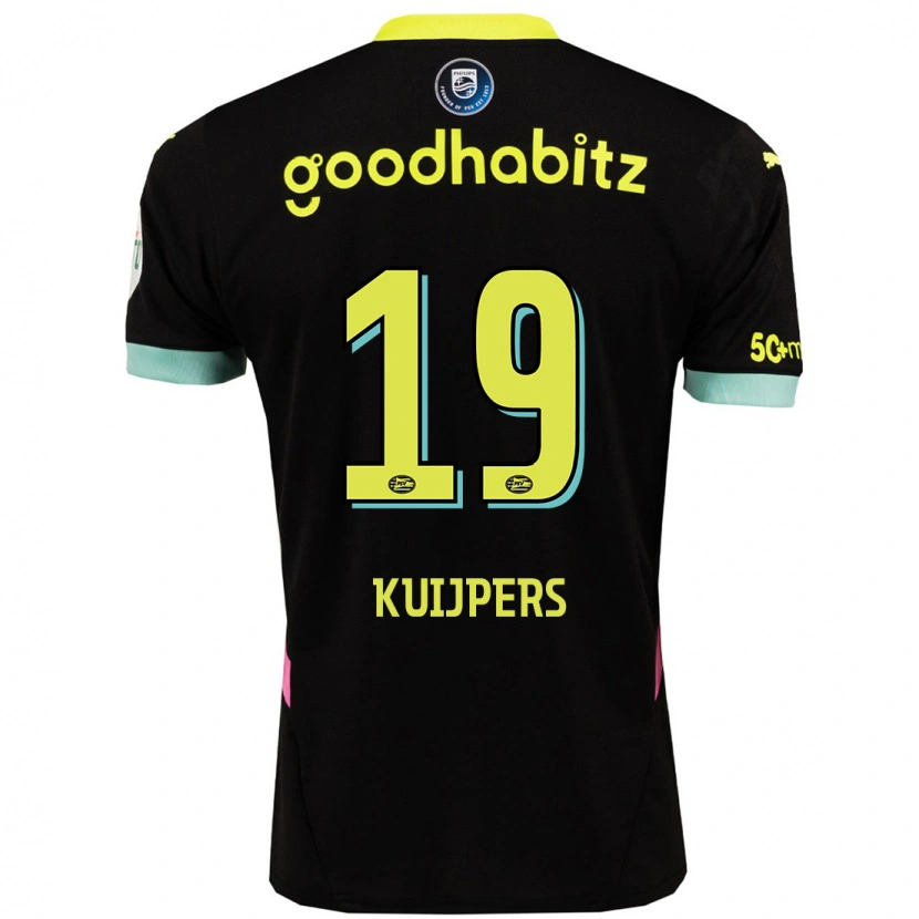 Danxen Kid Jeslynn Kuijpers #19 Black Yellow Away Jersey 2024/25 T-Shirt