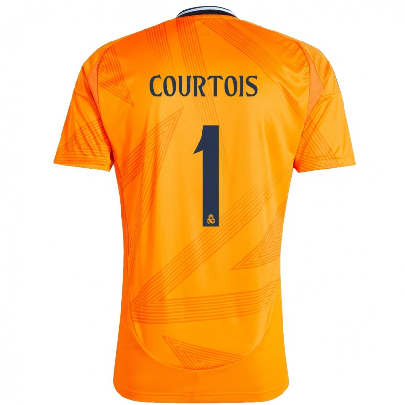 Danxen Kid Thibaut Courtois #1 Orange Away Jersey 2024/25 T-Shirt