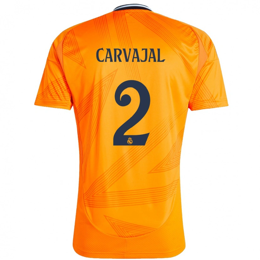 Danxen Kid Daniel Carvajal #2 Orange Away Jersey 2024/25 T-Shirt