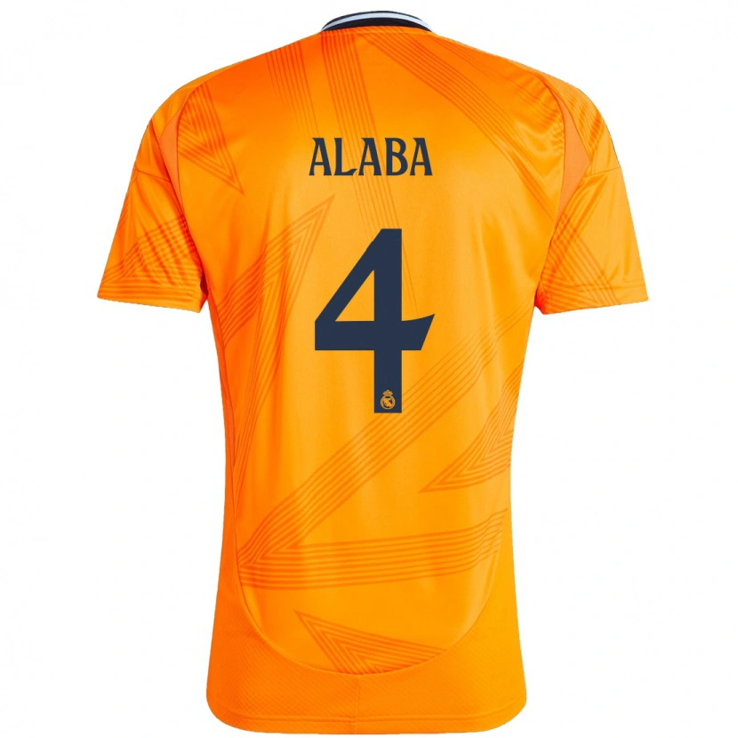 Danxen Kid David Alaba #4 Orange Away Jersey 2024/25 T-Shirt