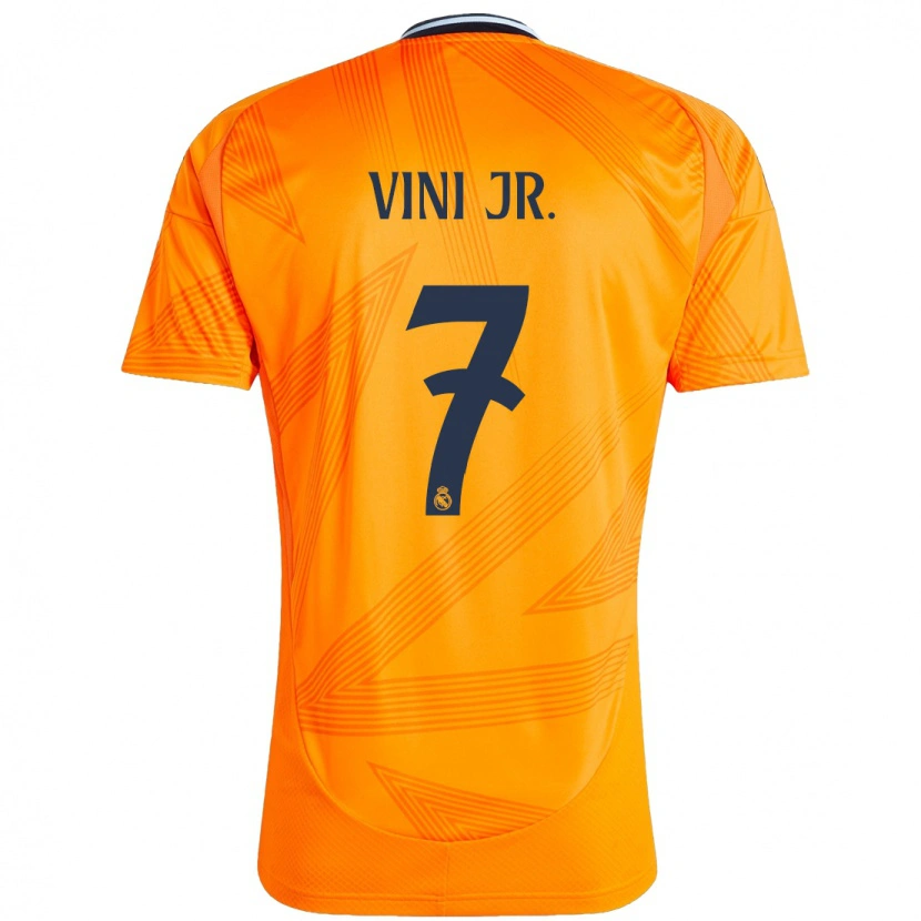 Danxen Kid Vinicius Junior #7 Orange Away Jersey 2024/25 T-Shirt