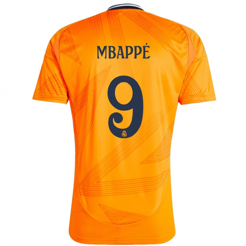 Danxen Kid Kylian Mbappé #9 Orange Away Jersey 2024/25 T-Shirt