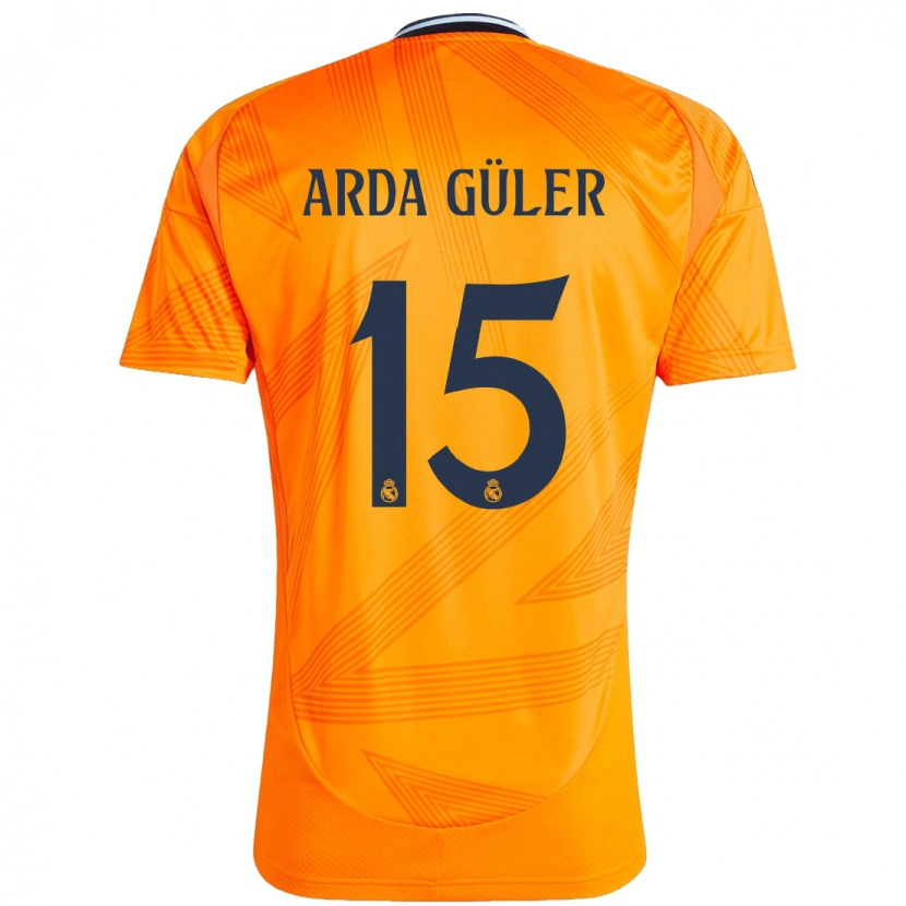 Danxen Kid Arda Güler #15 Orange Away Jersey 2024/25 T-Shirt