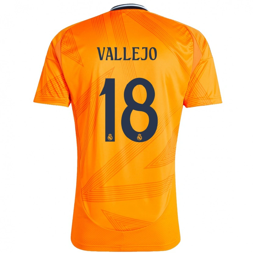 Danxen Kid Jesús Vallejo #18 Orange Away Jersey 2024/25 T-Shirt