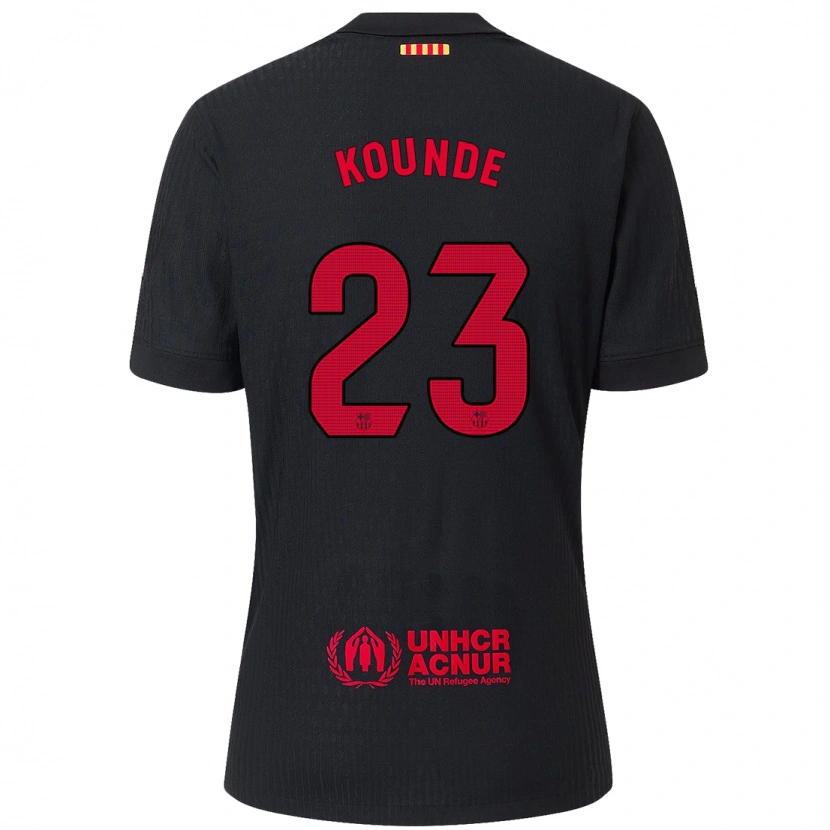 Danxen Kid Jules Koundé #23 Black Red Away Jersey 2024/25 T-Shirt