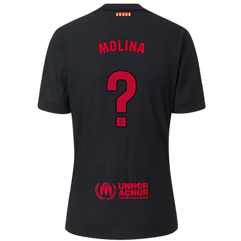 Danxen Kid Jan Molina #0 Black Red Away Jersey 2024/25 T-Shirt