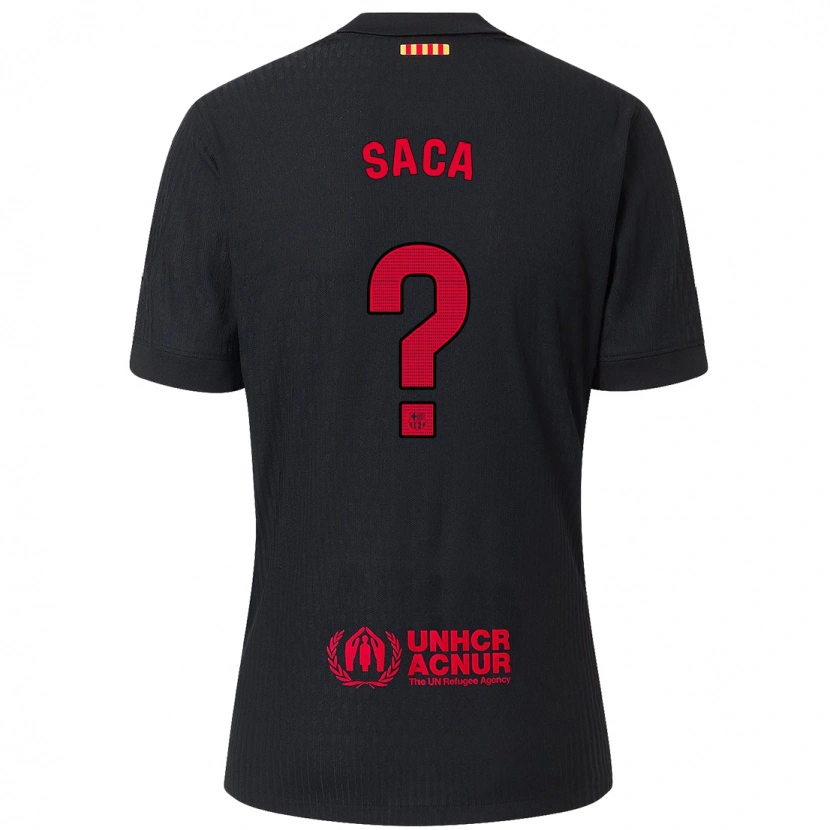 Danxen Kid Leo Saca #0 Black Red Away Jersey 2024/25 T-Shirt