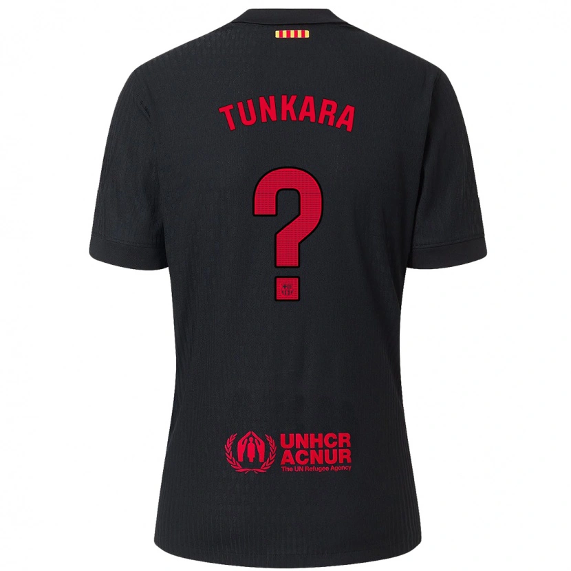 Danxen Kid Ebrima Tunkara #0 Black Red Away Jersey 2024/25 T-Shirt