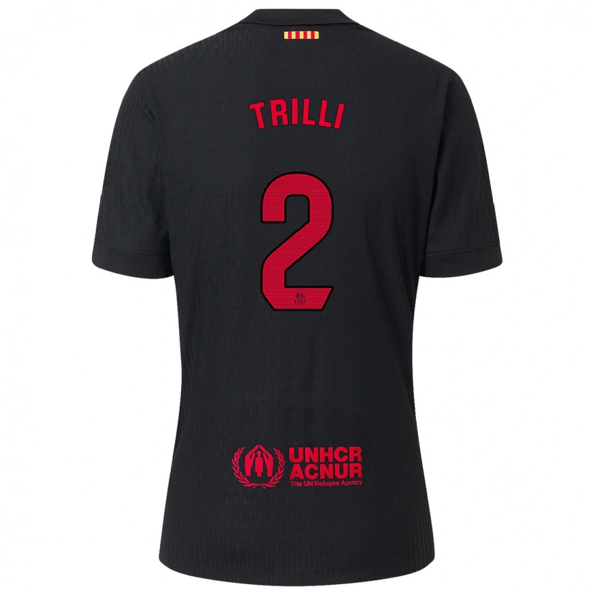 Danxen Kid Trilli #2 Black Red Away Jersey 2024/25 T-Shirt