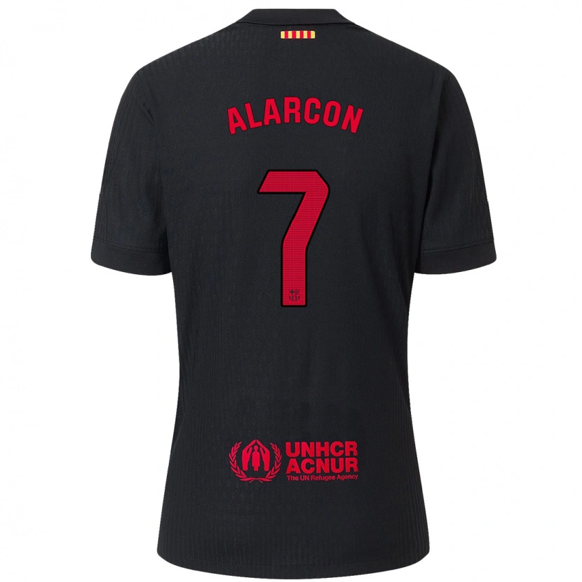 Danxen Kid Ángel Alarcón #7 Black Red Away Jersey 2024/25 T-Shirt