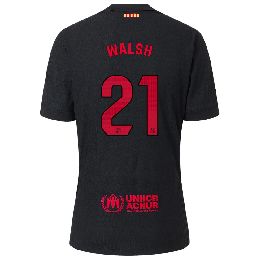 Danxen Kid Keira Walsh #21 Black Red Away Jersey 2024/25 T-Shirt