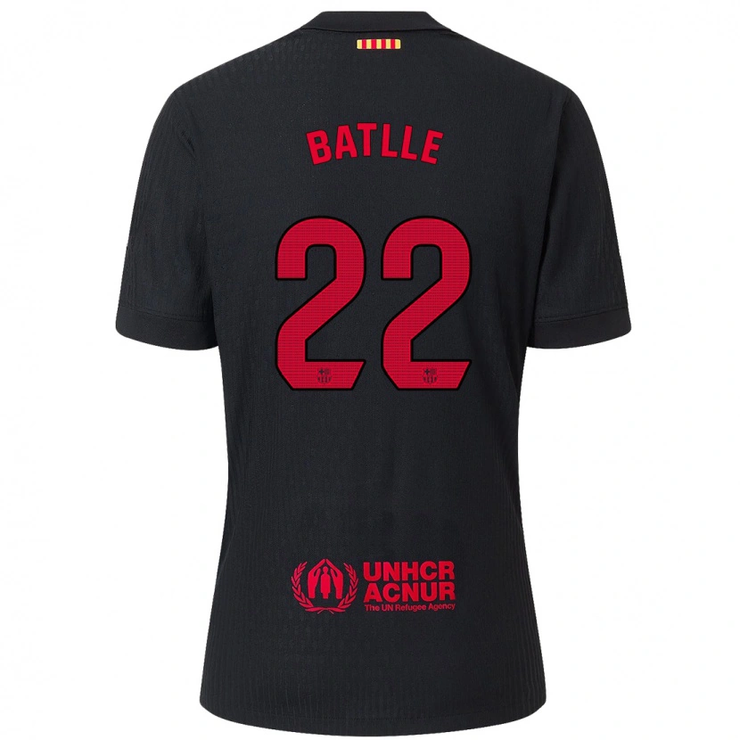 Danxen Kid Ona Batlle #22 Black Red Away Jersey 2024/25 T-Shirt