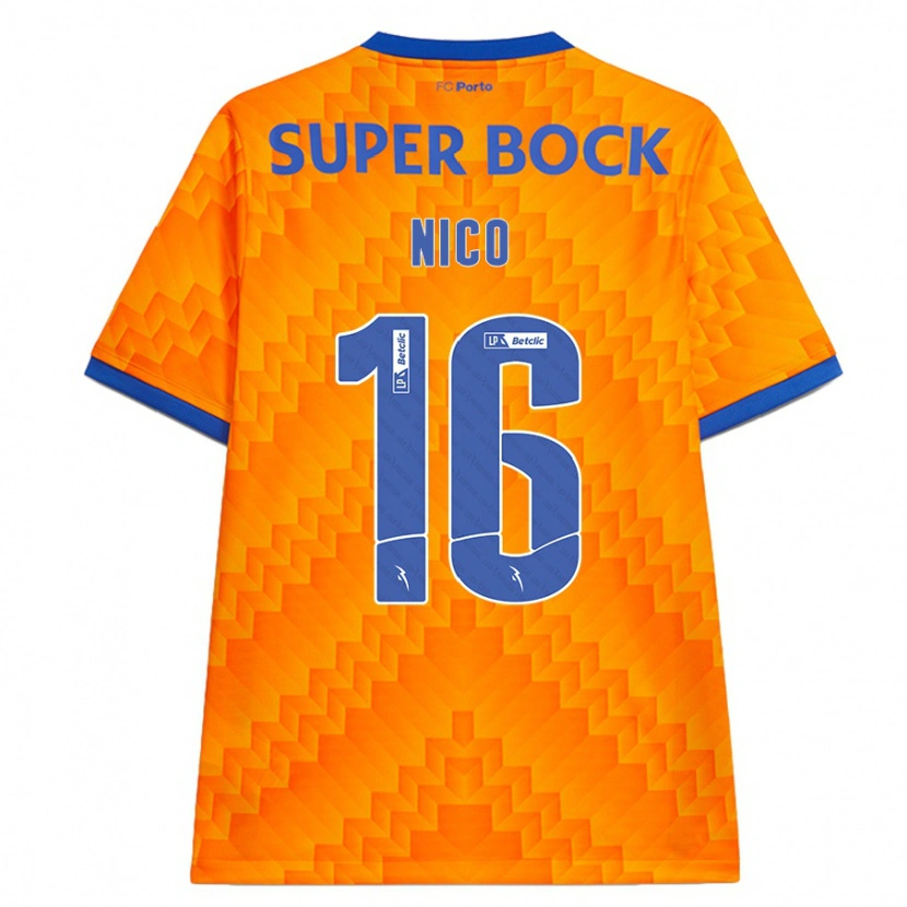 Danxen Kid Nico González #16 Orange Away Jersey 2024/25 T-Shirt