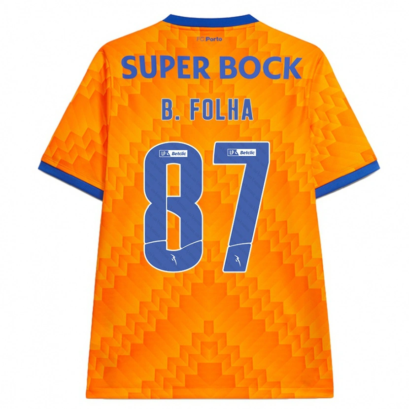 Danxen Kid Bernardo Folha #87 Orange Away Jersey 2024/25 T-Shirt