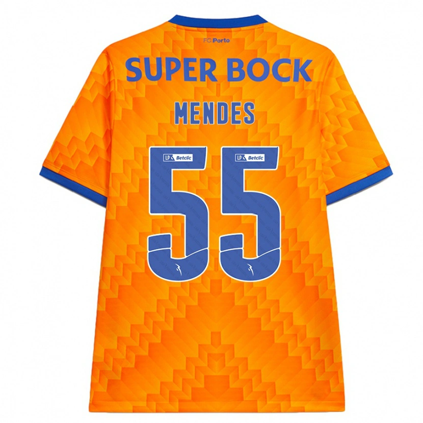 Danxen Kid João Mendes #55 Orange Away Jersey 2024/25 T-Shirt