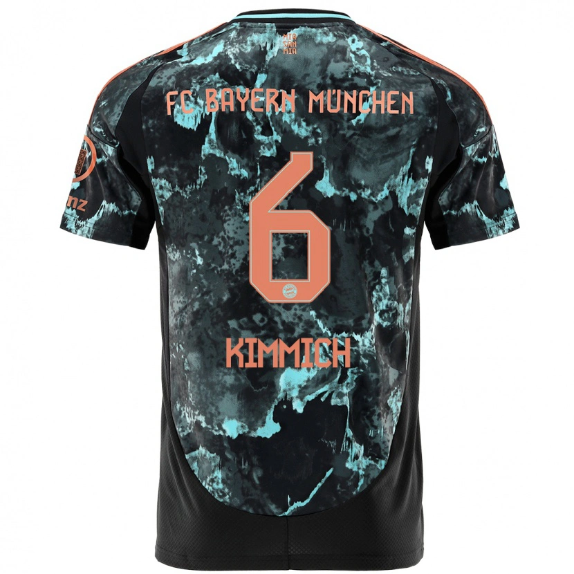 Danxen Kid Joshua Kimmich #6 Black Away Jersey 2024/25 T-Shirt