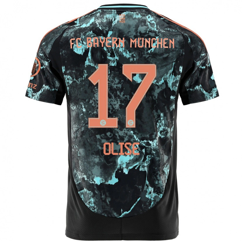 Danxen Kid Michael Olise #17 Black Away Jersey 2024/25 T-Shirt