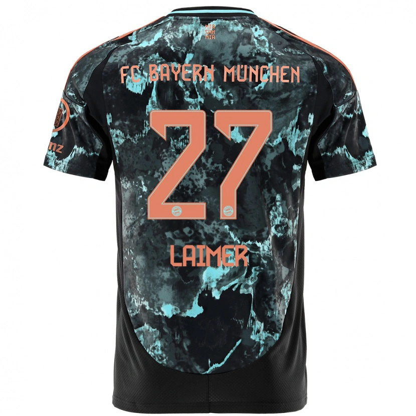 Danxen Kid Konrad Laimer #27 Black Away Jersey 2024/25 T-Shirt