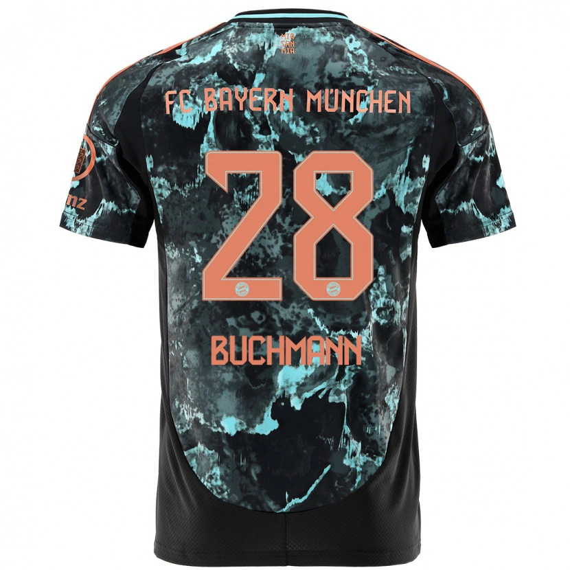 Danxen Kid Tarek Buchmann #28 Black Away Jersey 2024/25 T-Shirt