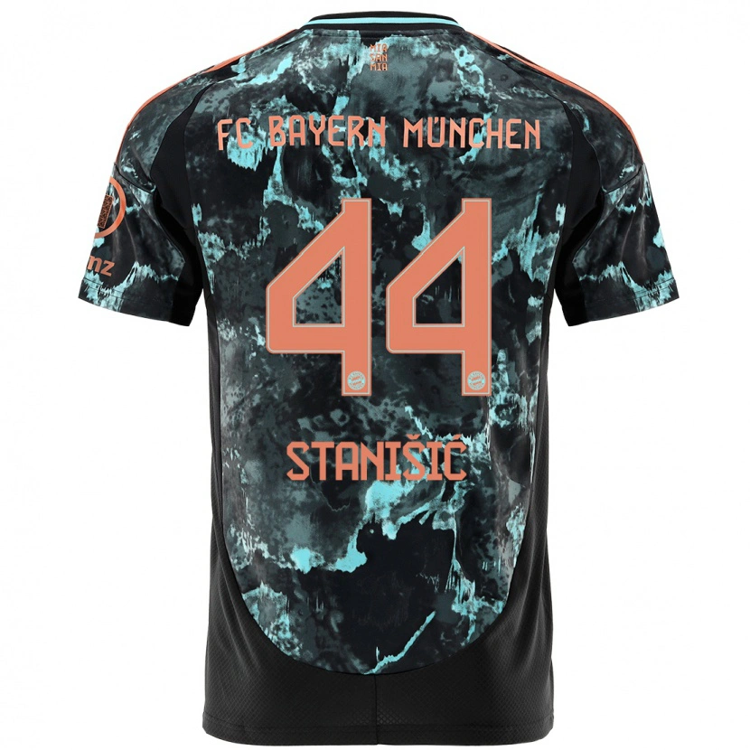 Danxen Kid Josip Stanisic #44 Black Away Jersey 2024/25 T-Shirt