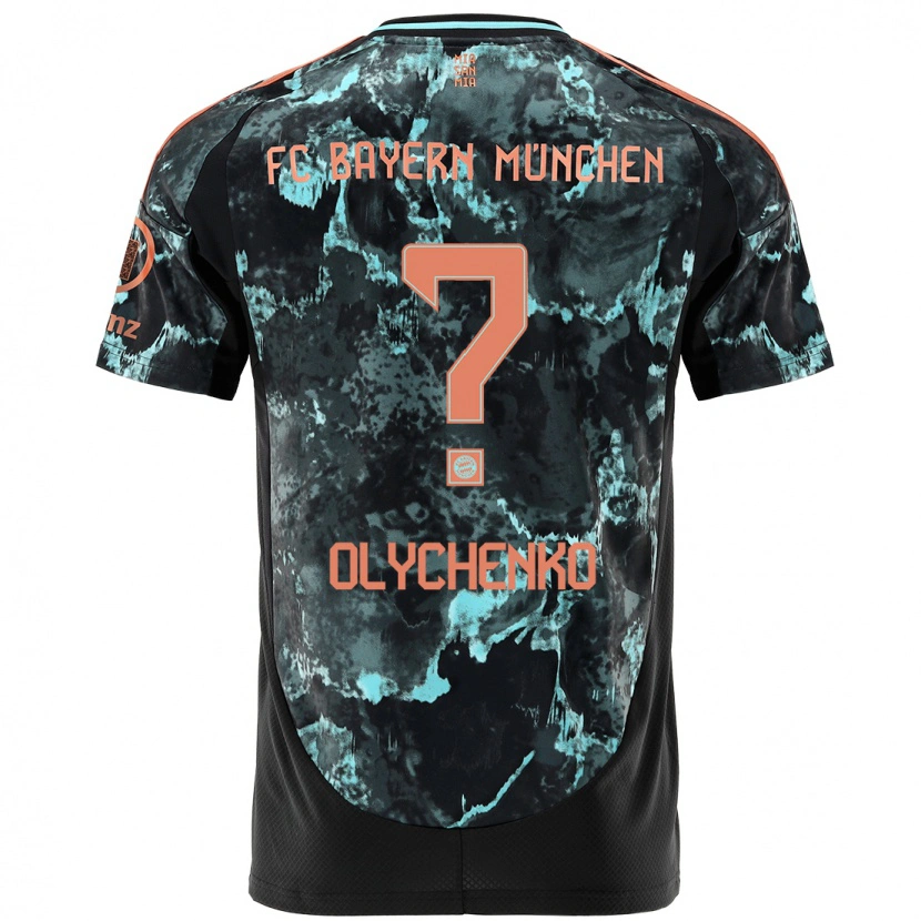 Danxen Kid Bogdan Olychenko #0 Black Away Jersey 2024/25 T-Shirt