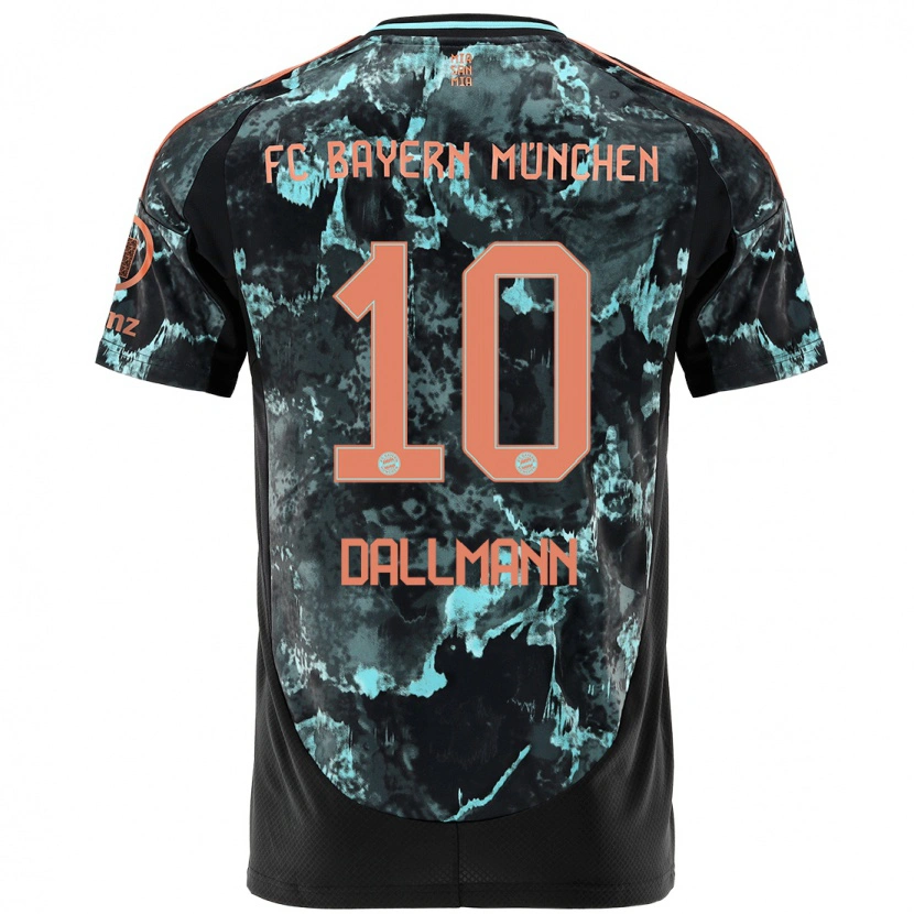 Danxen Kid Linda Dallmann #10 Black Away Jersey 2024/25 T-Shirt