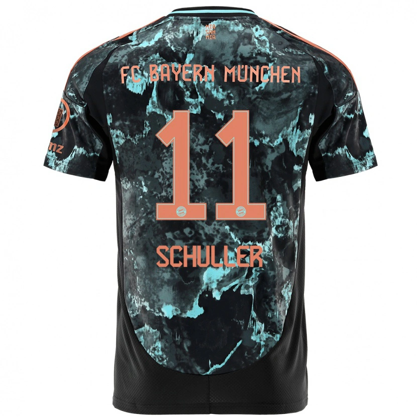 Danxen Kid Lea Schüller #11 Black Away Jersey 2024/25 T-Shirt