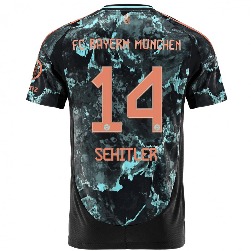 Danxen Kid Alara Şehitler #14 Black Away Jersey 2024/25 T-Shirt