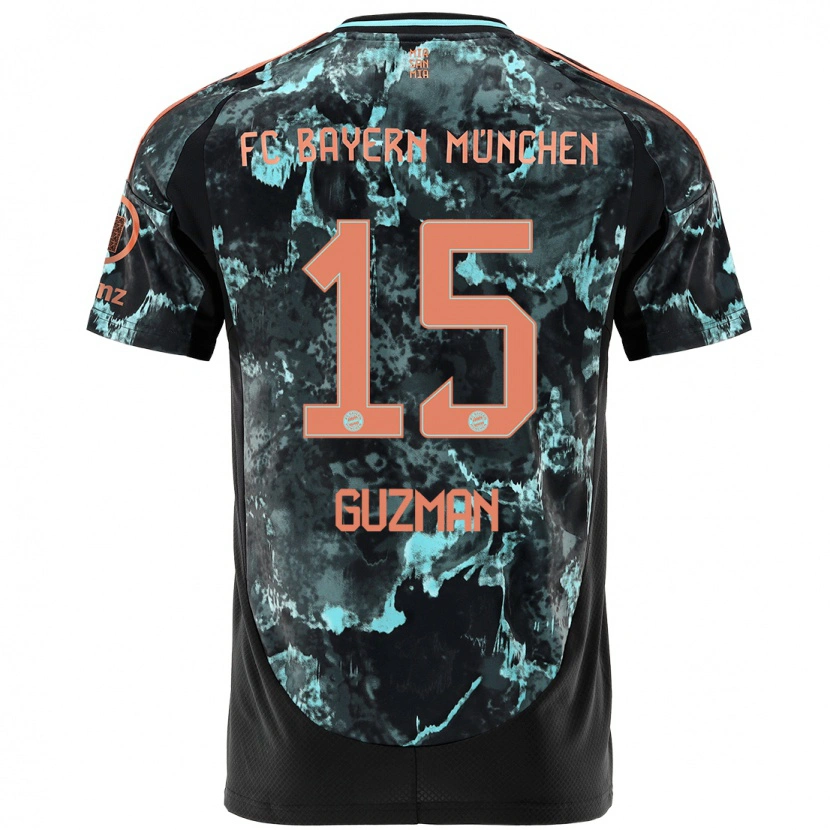 Danxen Kid Ana María Guzmán #15 Black Away Jersey 2024/25 T-Shirt