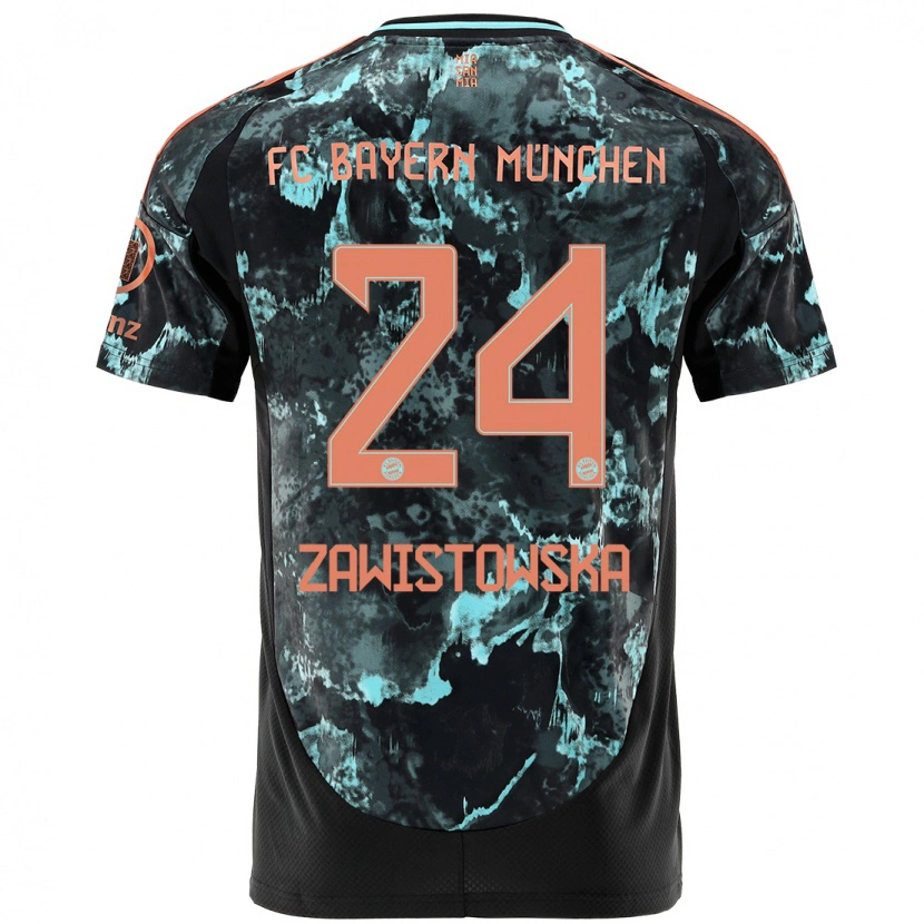 Danxen Kid Weronika Zawistowska #24 Black Away Jersey 2024/25 T-Shirt