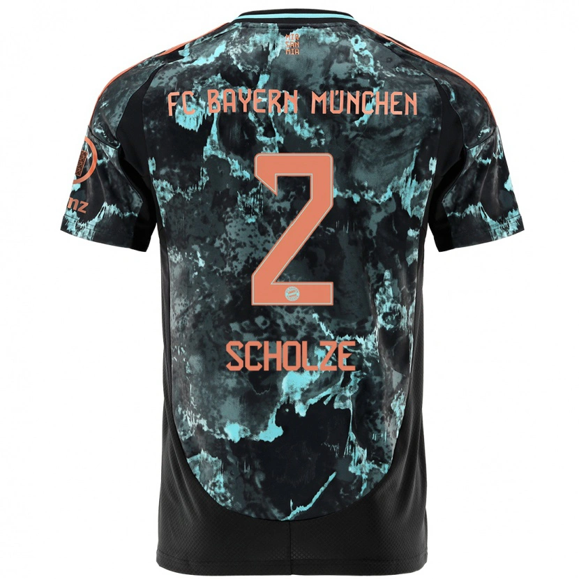 Danxen Kid Max Scholze #2 Black Away Jersey 2024/25 T-Shirt