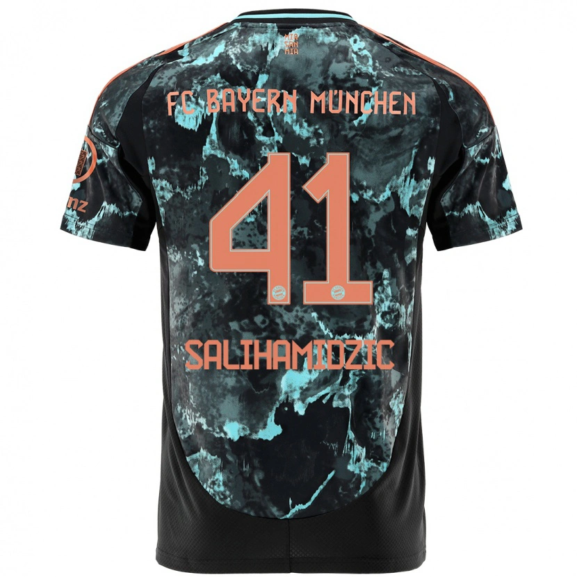 Danxen Kid Nick Salihamidzic #41 Black Away Jersey 2024/25 T-Shirt