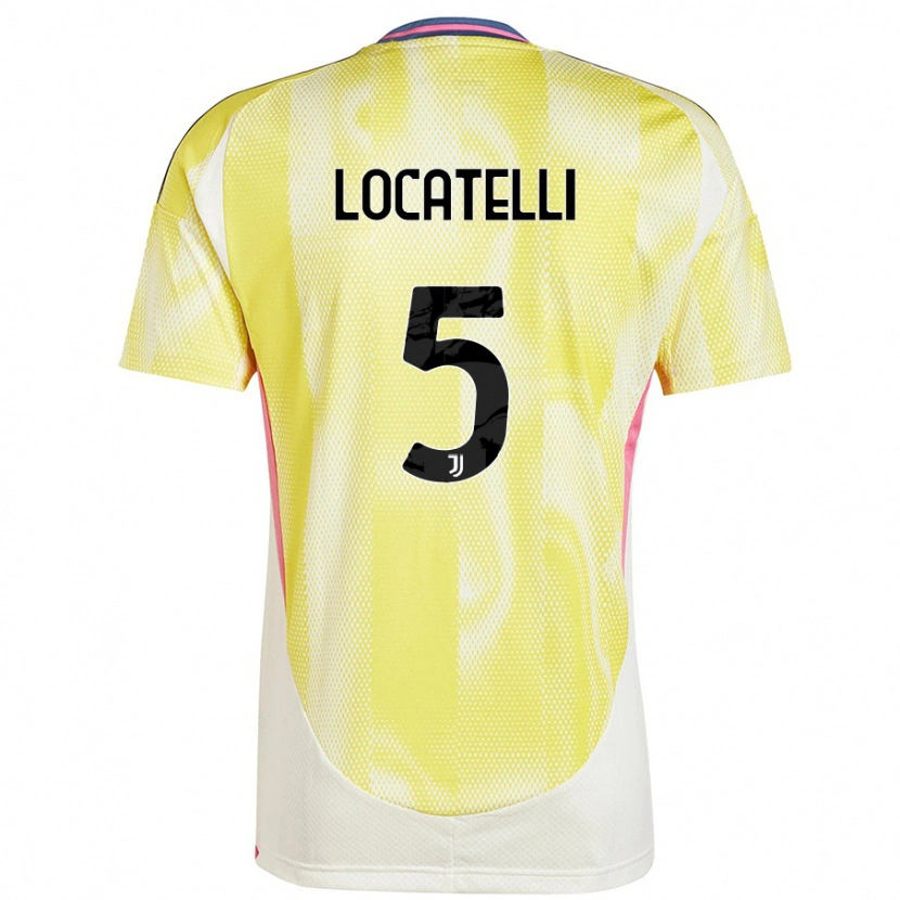 Danxen Kid Manuel Locatelli #5 Solar Yellow Away Jersey 2024/25 T-Shirt