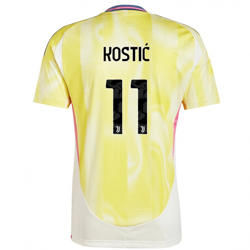 Danxen Kid Filip Kostić #11 Solar Yellow Away Jersey 2024/25 T-Shirt