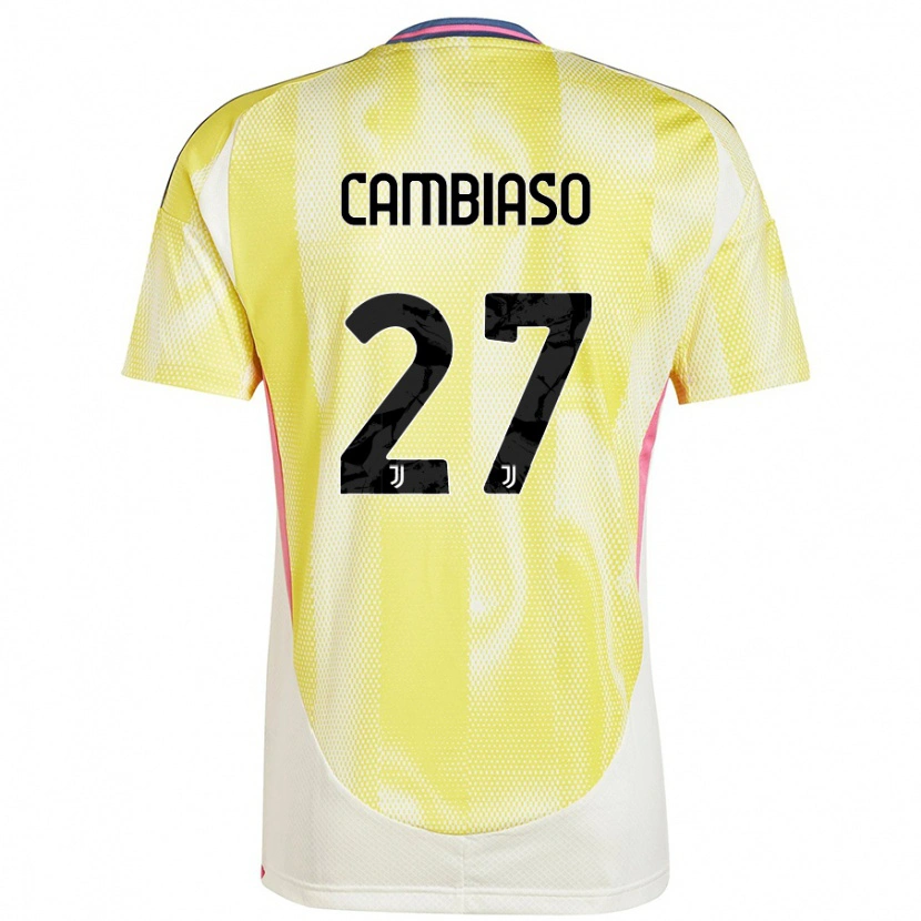 Danxen Kid Andrea Cambiaso #27 Solar Yellow Away Jersey 2024/25 T-Shirt