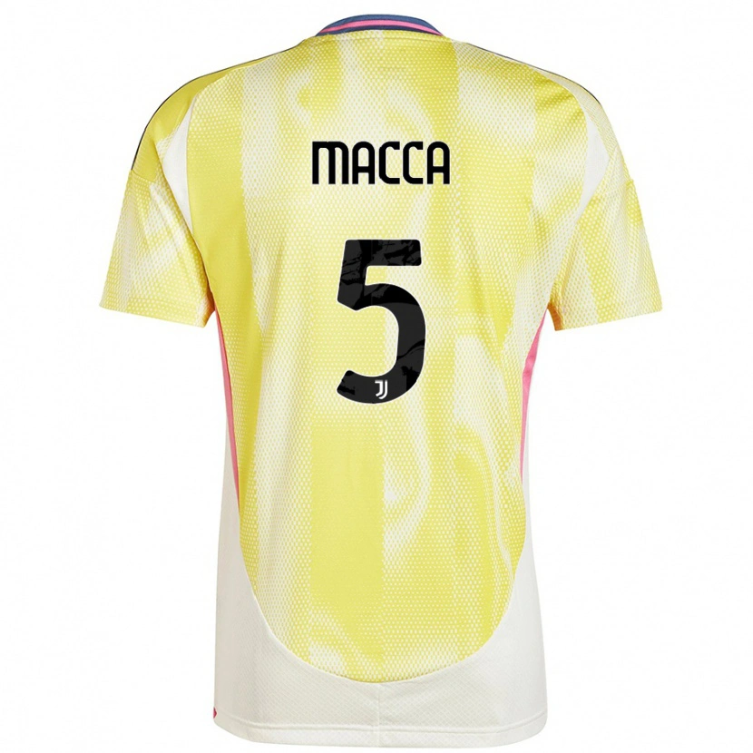 Danxen Kid Federico Macca #5 Solar Yellow Away Jersey 2024/25 T-Shirt