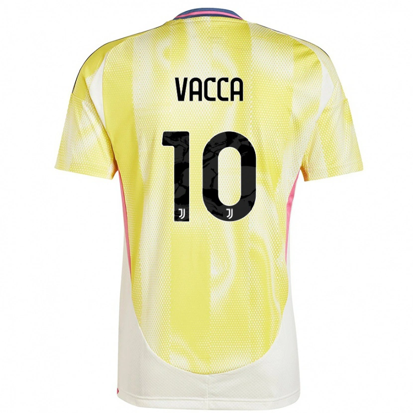 Danxen Kid Alessio Vacca #10 Solar Yellow Away Jersey 2024/25 T-Shirt