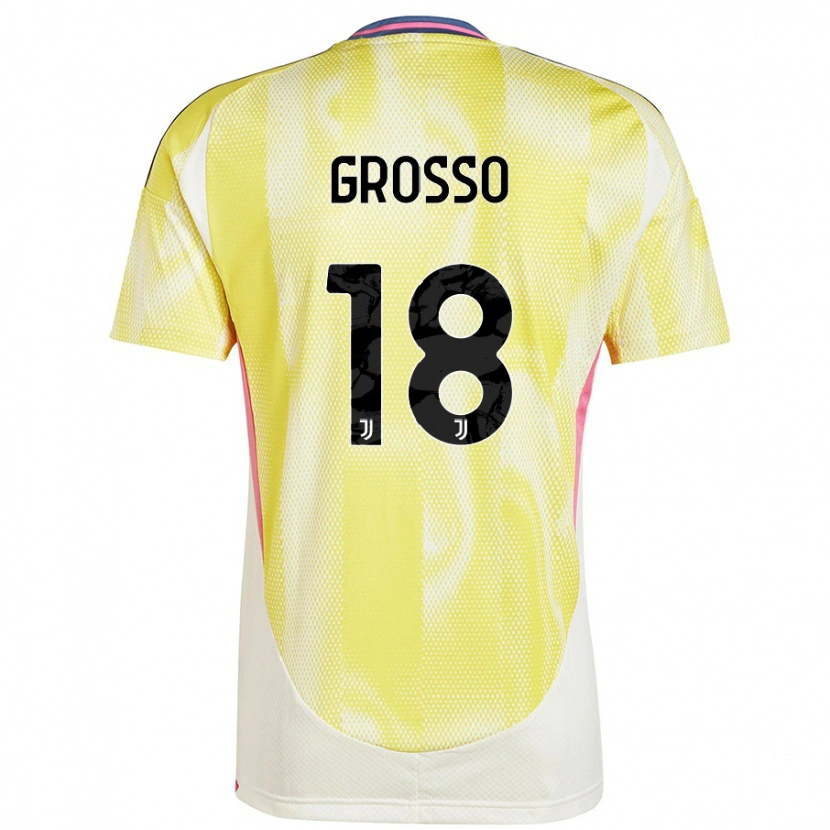 Danxen Kid Filippo Grosso #18 Solar Yellow Away Jersey 2024/25 T-Shirt