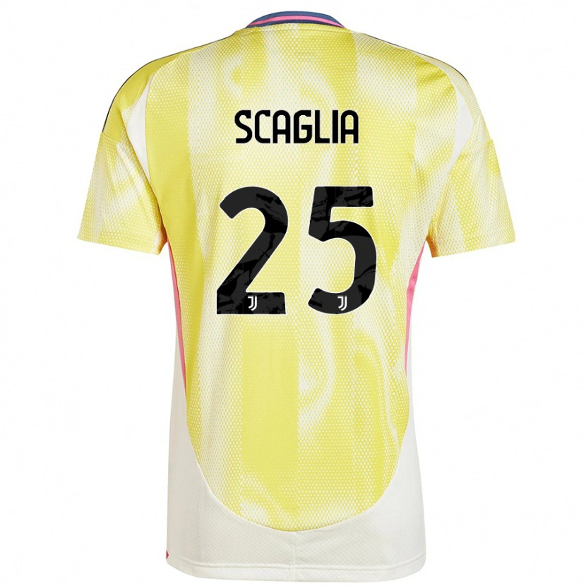 Danxen Kid Simone Scaglia #25 Solar Yellow Away Jersey 2024/25 T-Shirt