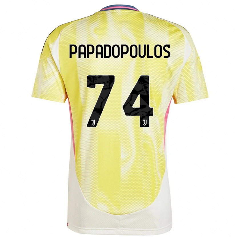 Danxen Kid Christos Papadopoulos #74 Solar Yellow Away Jersey 2024/25 T-Shirt