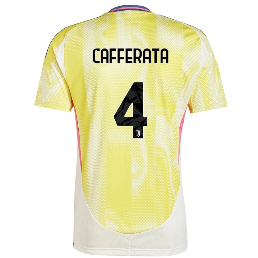 Danxen Kid Federica Cafferata #4 Solar Yellow Away Jersey 2024/25 T-Shirt