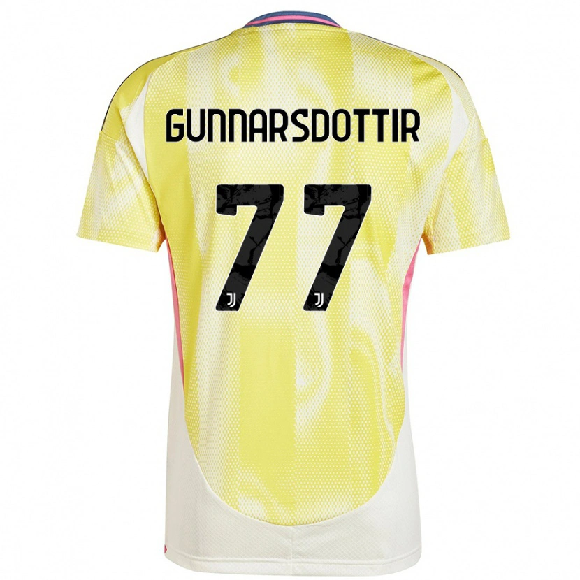 Danxen Kid Sara Björk Gunnarsdóttir #77 Solar Yellow Away Jersey 2024/25 T-Shirt