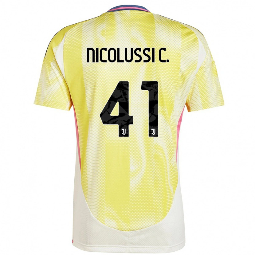 Danxen Kid Hans Nicolussi Caviglia #41 Solar Yellow Away Jersey 2024/25 T-Shirt