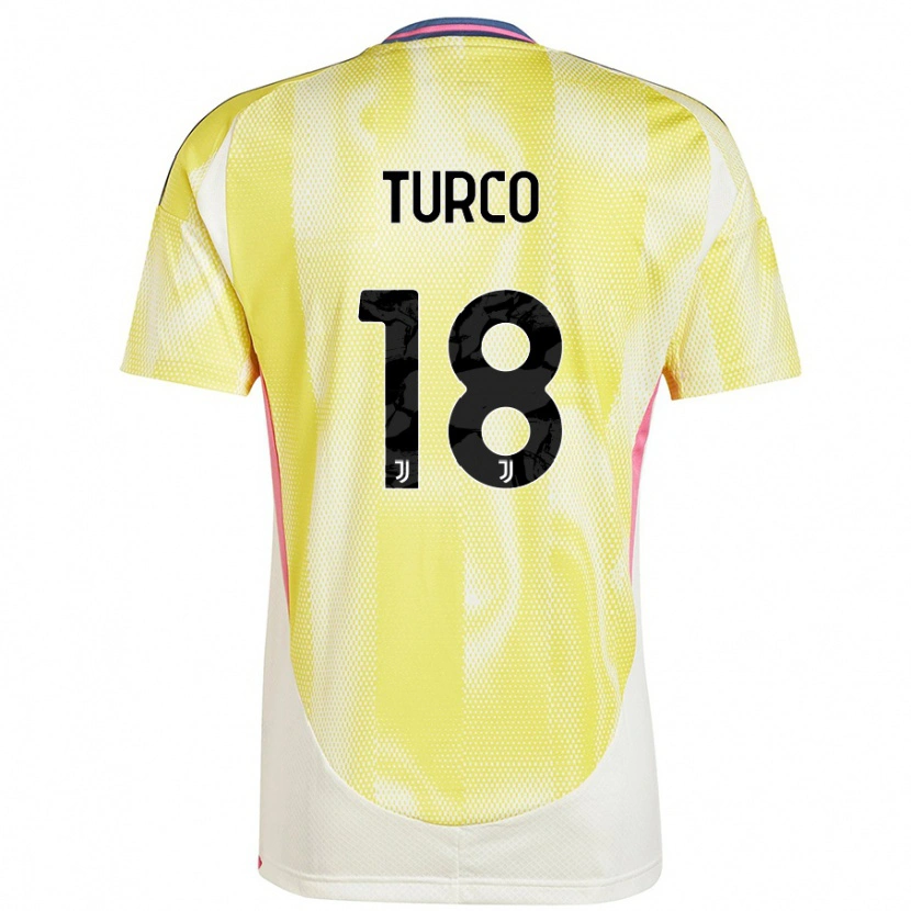 Danxen Kid Nicolo Turco #18 Solar Yellow Away Jersey 2024/25 T-Shirt