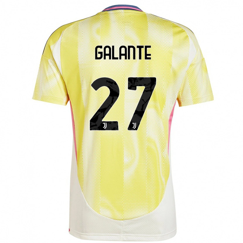 Danxen Kid Tommaso Galante #27 Solar Yellow Away Jersey 2024/25 T-Shirt