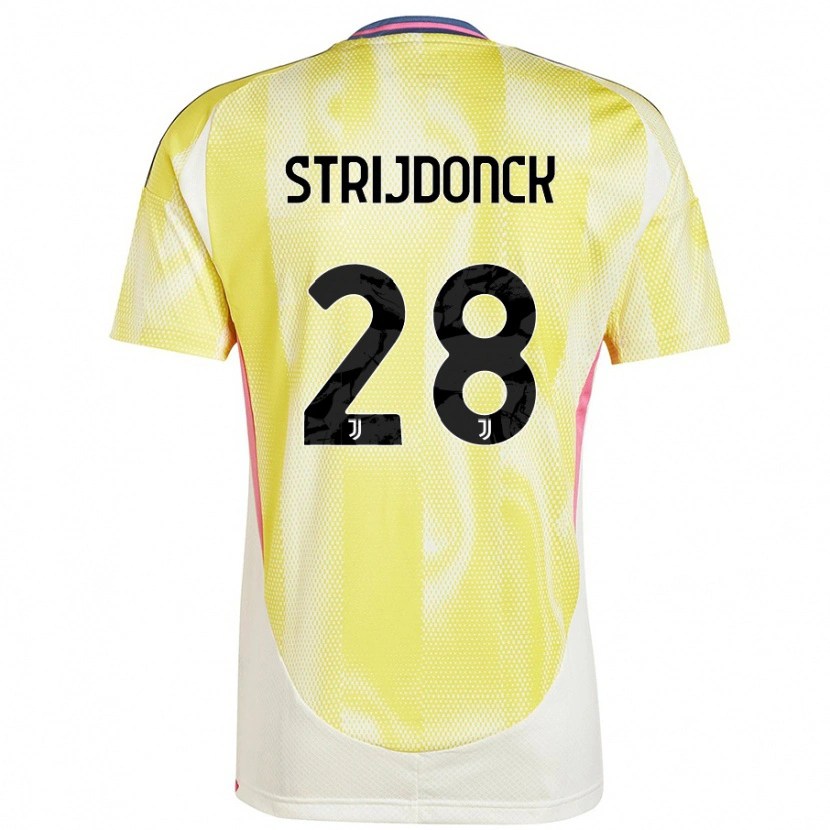 Danxen Kid Bayron Strijdonck #28 Solar Yellow Away Jersey 2024/25 T-Shirt