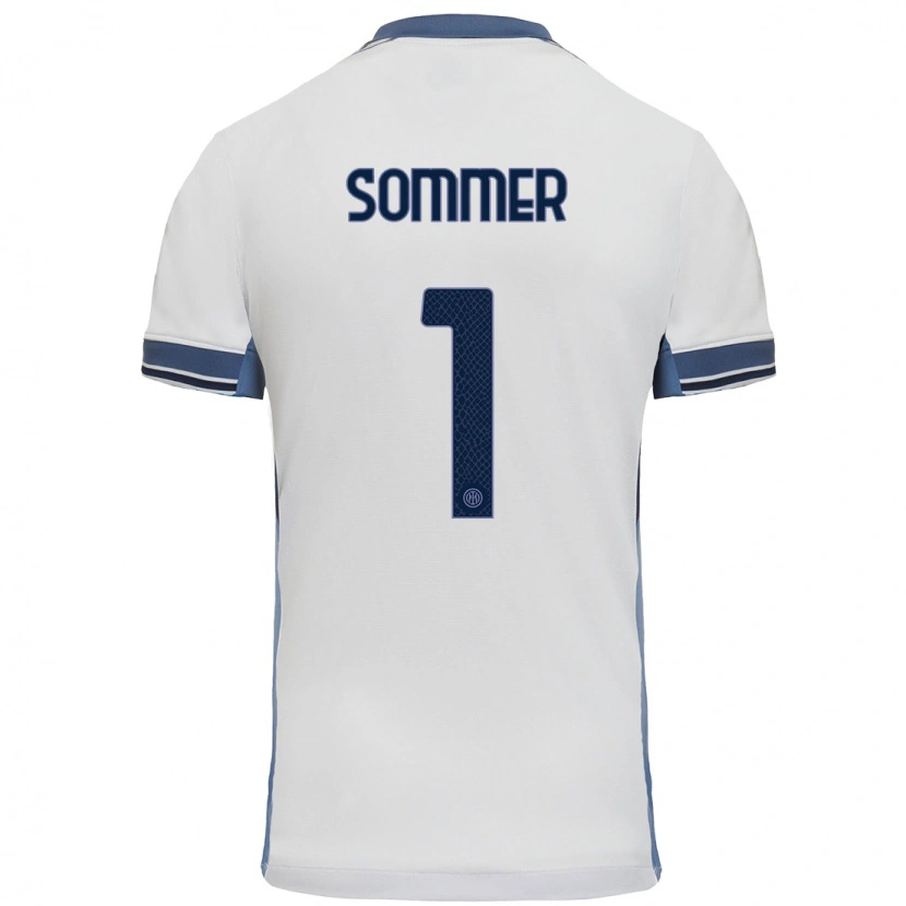 Danxen Kid Yann Sommer #1 White Grey Away Jersey 2024/25 T-Shirt