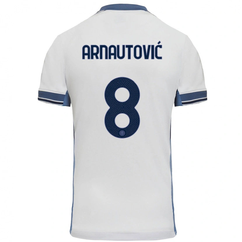 Danxen Kid Marko Arnautovic #8 White Grey Away Jersey 2024/25 T-Shirt