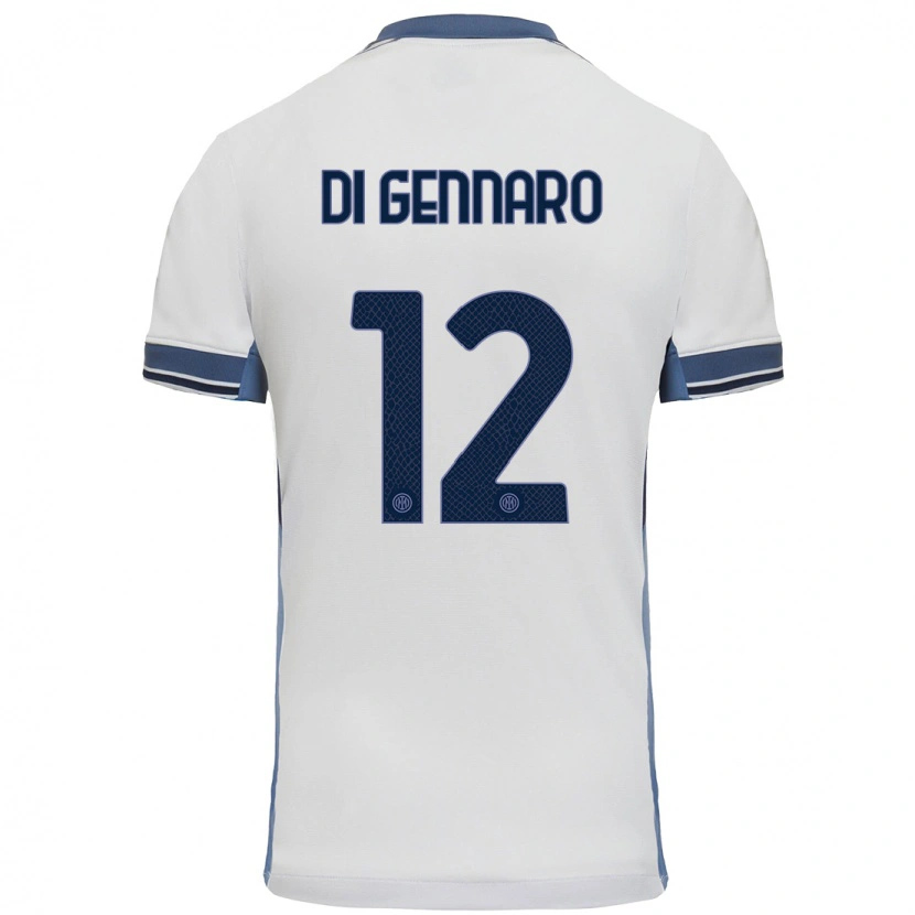 Danxen Kid Raffaele Di Gennaro #12 White Grey Away Jersey 2024/25 T-Shirt