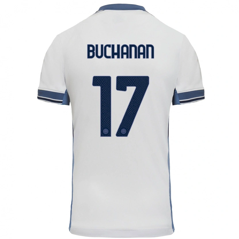 Danxen Kid Tajon Buchanan #17 White Grey Away Jersey 2024/25 T-Shirt